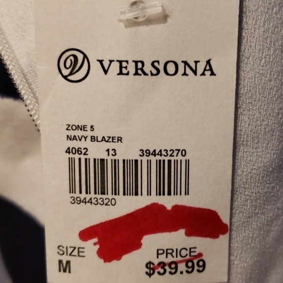 Jieru Sleeveless Top Navy/white Stripe lined NWT - Picture 5 of 8